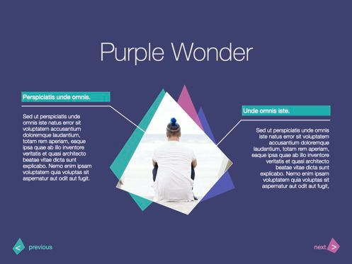 Purple Wonder Keynote Presentation Template, Deslizar 10, 07581, Modelos de Apresentação — PoweredTemplate.com