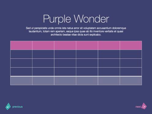 Purple Wonder Keynote Presentation Template, Diapositiva 14, 07581, Plantillas de presentación — PoweredTemplate.com