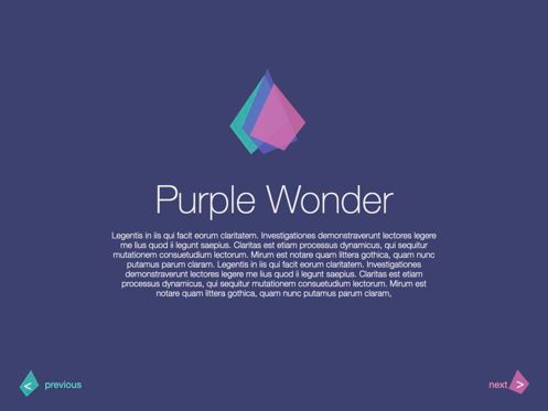 Purple Wonder Keynote Presentation Template, Slide 15, 07581, Modelli Presentazione — PoweredTemplate.com