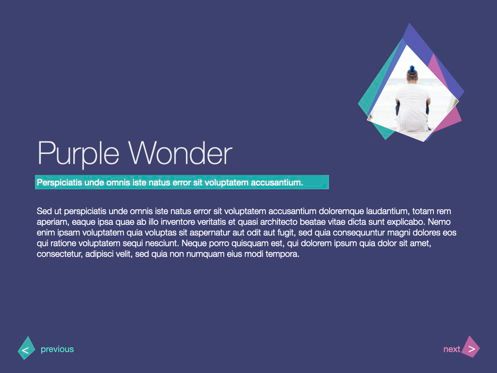 Purple Wonder Keynote Presentation Template, Diapositive 17, 07581, Modèles de présentations — PoweredTemplate.com