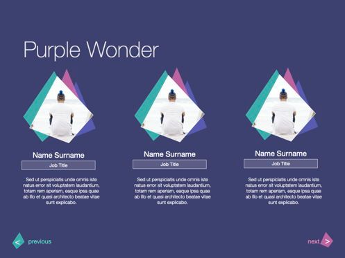 Purple Wonder Keynote Presentation Template, Slide 19, 07581, Presentation Templates — PoweredTemplate.com
