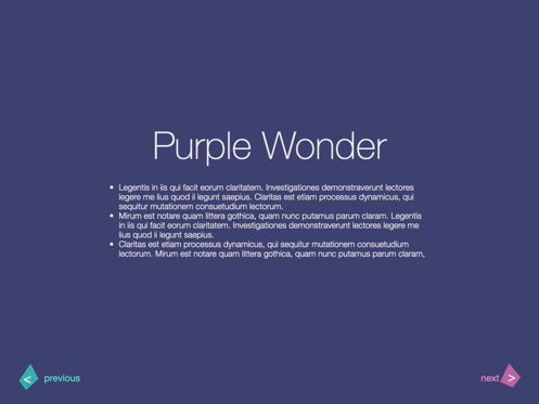 Purple Wonder Keynote Presentation Template, Slide 20, 07581, Modelli Presentazione — PoweredTemplate.com