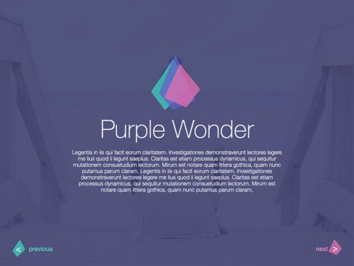 Purple Wonder Keynote Presentation Template, スライド 4, 07581, プレゼンテーションテンプレート — PoweredTemplate.com