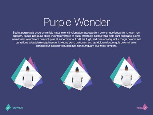 Purple Wonder Keynote Presentation Template, Diapositive 9, 07581, Modèles de présentations — PoweredTemplate.com