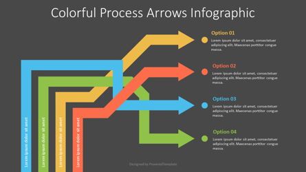 Intertwined Arrows Infographic, Diapositiva 2, 07586, Diagramas de proceso — PoweredTemplate.com