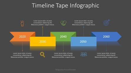 Timeline Tape Diagram, スライド 2, 07601, Timelines & Calendars — PoweredTemplate.com