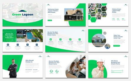Green Lagoon - Real Estate presentation, スライド 2, 07609, 段階図 — PoweredTemplate.com