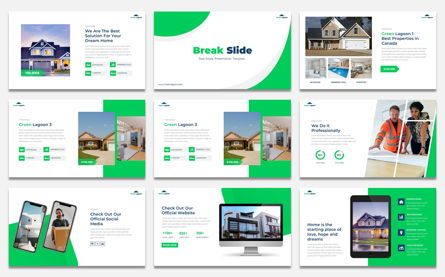 Green Lagoon - Real Estate Google Slide, スライド 4, 07616, プレゼンテーションテンプレート — PoweredTemplate.com