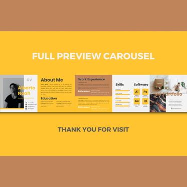 Professional cv resume instagram carousel powerpoint template, Diapositive 3, 07621, Modèles commerciaux — PoweredTemplate.com