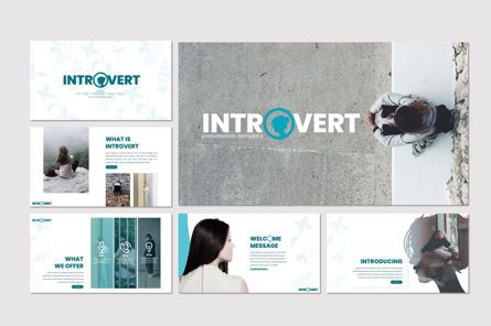 Introvert - PowerPoint Template, Slide 2, 07629, Presentation Templates — PoweredTemplate.com