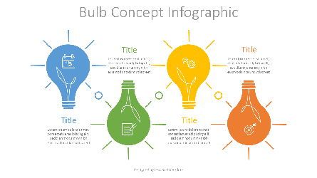 Bulb Concept Infographic, 슬라이드 2, 07634, 인포메이션 그래픽 — PoweredTemplate.com