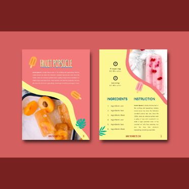 Ice cream recipes cookbook keynote presentation template, 幻灯片 6, 07652, 演示模板 — PoweredTemplate.com