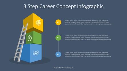 3 Step Career Concept Infographic, Deslizar 2, 07680, Infográficos — PoweredTemplate.com