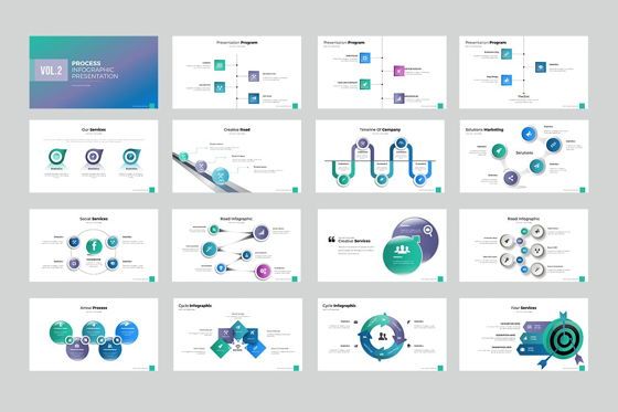 Process Infographic Vol 2 PPTX, Diapositiva 2, 07732, Modelos de negocios — PoweredTemplate.com