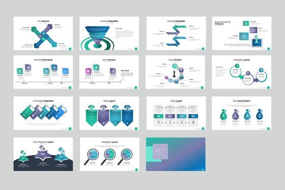 Process Infographic Vol 2 PPTX, Diapositiva 3, 07732, Modelos de negocios — PoweredTemplate.com