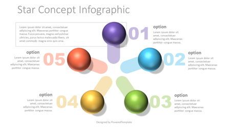 Star Shape Concept Infographic, スライド 2, 07736, インフォグラフィック — PoweredTemplate.com