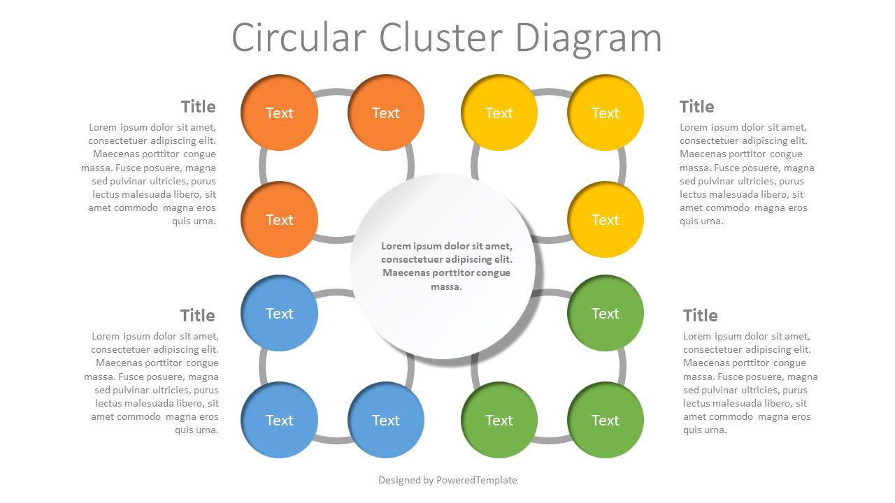 Circular Cluster Diagram - Free Presentation Template for ...