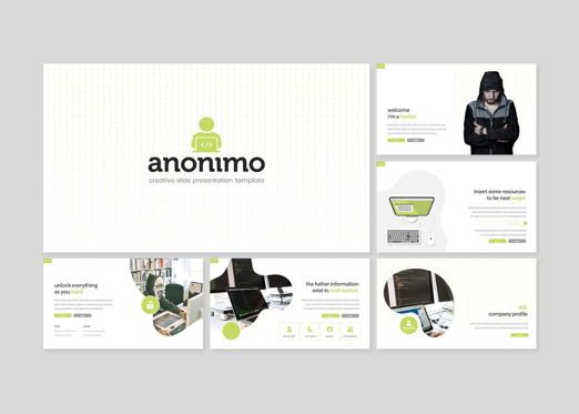 Anonimo - PowerPoint Template, Diapositiva 2, 07769, Plantillas de presentación — PoweredTemplate.com