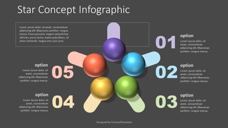 Star Concept Infographic, Kostenlos Google Slides Thema, 07774, Infografiken — PoweredTemplate.com