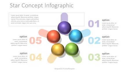 Star Concept Infographic, スライド 2, 07774, インフォグラフィック — PoweredTemplate.com
