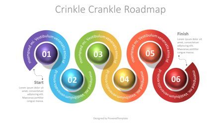 Crinkle Crankle Roadmap, Gratuit Theme Google Slides, 07788, Schémas de procédés — PoweredTemplate.com