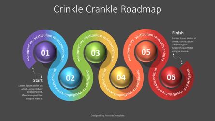 Crinkle Crankle Roadmap, Diapositiva 2, 07788, Diagramas de proceso — PoweredTemplate.com