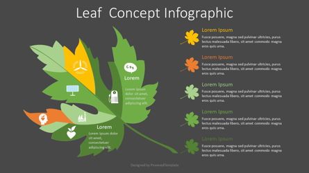 Leaf Concept Infographic, Deslizar 2, 07793, Infográficos — PoweredTemplate.com