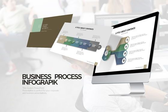 Business Process Infographic Keynote, Modelo do Keynote da Apple, 07865, Modelos de Negócio — PoweredTemplate.com