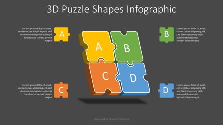3D Puzzle Shapes Infographic, スライド 2, 07870, 図形 — PoweredTemplate.com