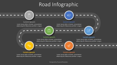 Roadmap with 6 Options Infographic, Deslizar 2, 07874, Timelines & Calendars — PoweredTemplate.com