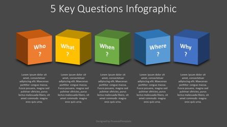 5 Key Questions Infographic, Slide 2, 07876, Education Charts and Diagrams — PoweredTemplate.com