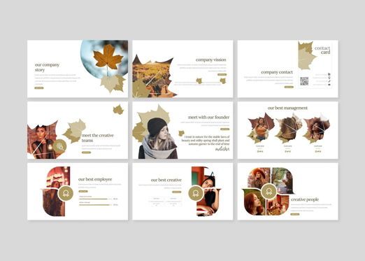 Autumn Leaves - PowerPoint Template, Diapositiva 3, 07908, Plantillas de presentación — PoweredTemplate.com
