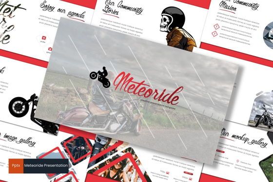 Meteoride - PowerPoint Template, PowerPoint模板, 07909, 演示模板 — PoweredTemplate.com