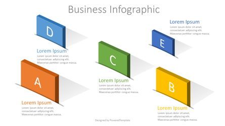 5 Options Creative Business Infographic, 無料 Googleスライドのテーマ, 07913, インフォグラフィック — PoweredTemplate.com