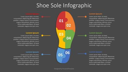 Shoe Sole Infographic, Gratis Tema de Google Slides, 07919, Infografías — PoweredTemplate.com