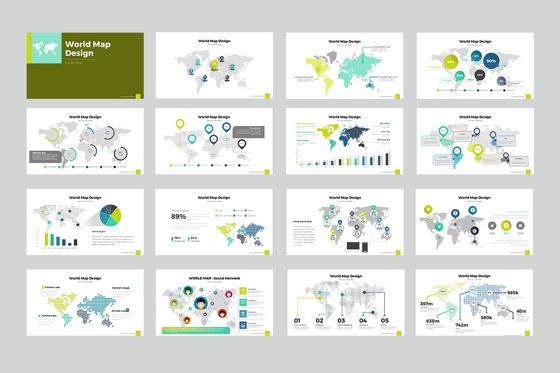 World Map Google Slides, Slide 2, 07924, Business Models — PoweredTemplate.com