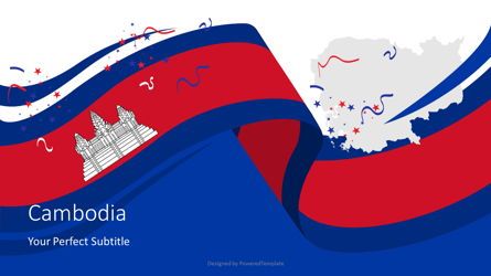 Festive Flag of Cambodia Cover Slide, Free Google Slides Theme, 07931, Presentation Templates — PoweredTemplate.com