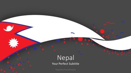 Nepal National Flag Cover Slide, Deslizar 2, 07934, Modelos de Apresentação — PoweredTemplate.com