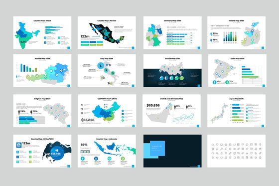 Country Map PowerPoint Presentation, Slide 3, 07937, Business Models — PoweredTemplate.com