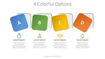 4 Colorful Squares as Options, Deslizar 2, 07939, Infográficos — PoweredTemplate.com