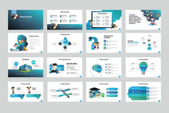 Education Infographic PowerPoint, Slide 2, 07953, Modelli di lavoro — PoweredTemplate.com