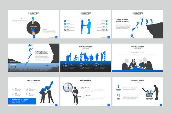 Business Silhouette Powerpoint Presentation, Slide 4, 07970, Modelli di lavoro — PoweredTemplate.com
