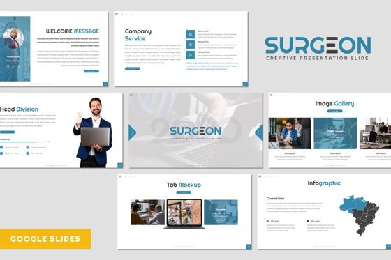 Surgeon - Google Slides Template, Googleスライドのテーマ, 07972, プレゼンテーションテンプレート — PoweredTemplate.com