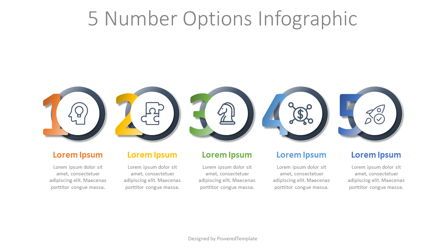 5 Number Options Infographic, Gratuit Theme Google Slides, 07974, Schémas d'étapes — PoweredTemplate.com