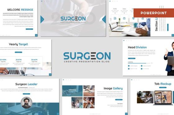 Surgeon - Powerpoint Template, PowerPoint-sjabloon, 07976, Presentatie Templates — PoweredTemplate.com