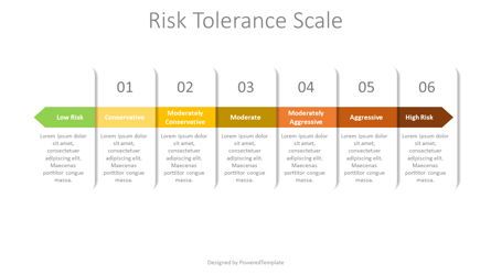 Risk Tolerance Scale Diagram, Deslizar 2, 08007, Modelos de Negócio — PoweredTemplate.com