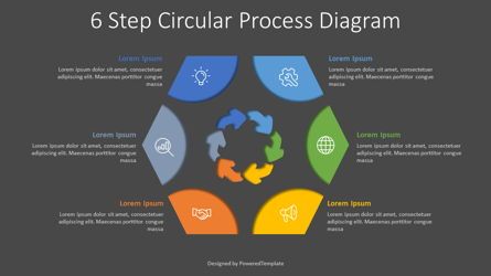 6 Step Circular Process Diagram, Diapositiva 2, 08035, Diagramas de proceso — PoweredTemplate.com