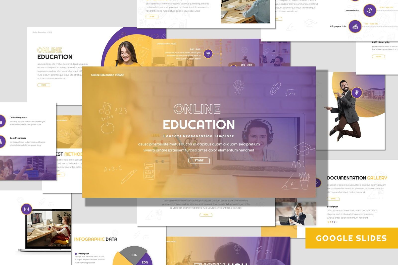 Online Education Google Slides Template Presentation Template