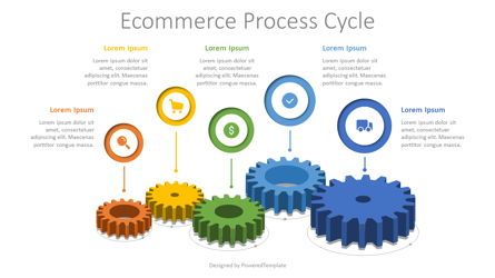 Ecommerce Process Cycle Infographic, スライド 2, 08048, インフォグラフィック — PoweredTemplate.com