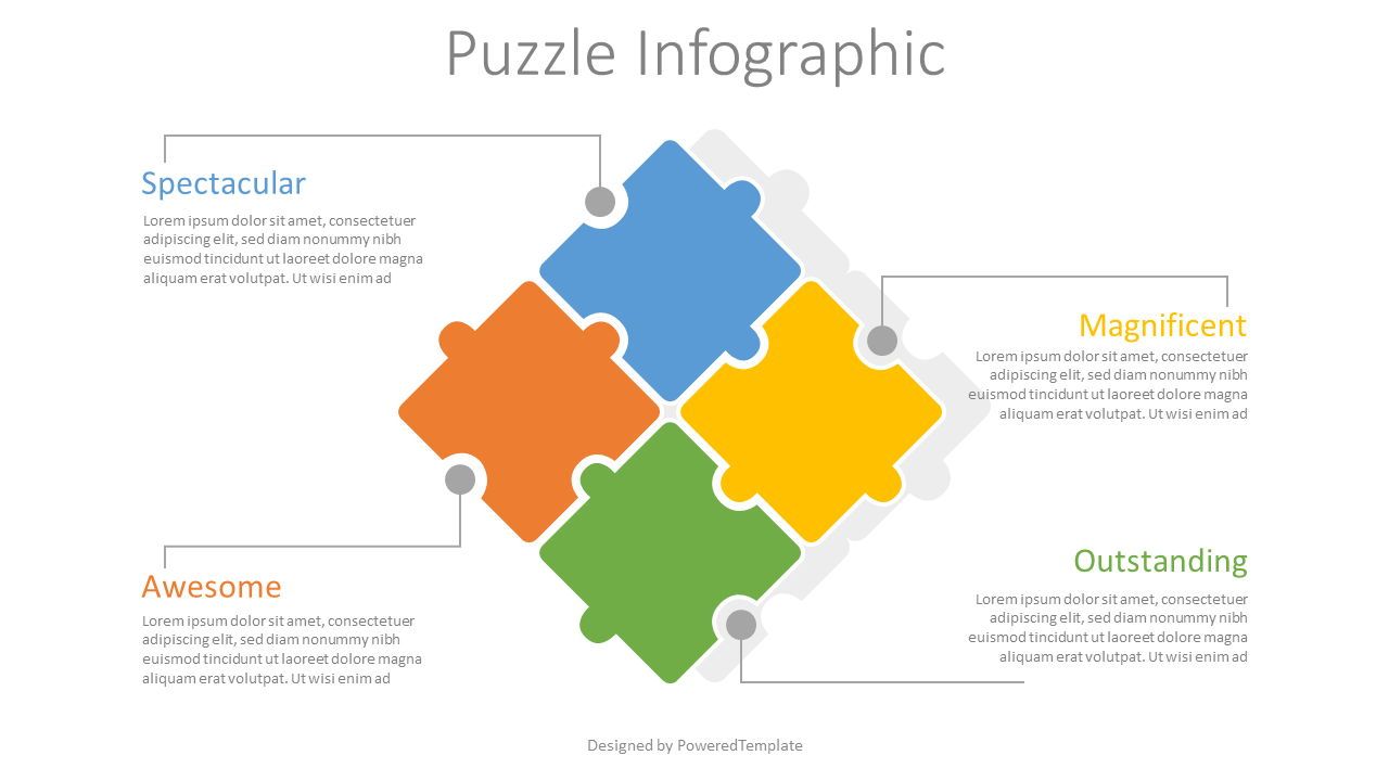 Free Puzzle infographics for Google Slides and PowerPoint